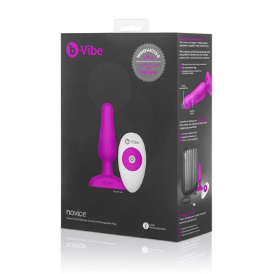 B-VIBE NOVICE CONTROL REMOTO ANAL PLUG FUCHSIA - D-217113 - Dona Pimenta