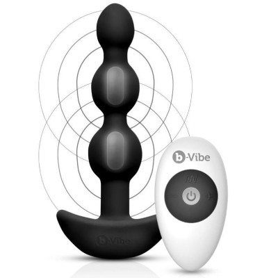 B-VIBE -TRIPLET ANAL CONTROL REMOTO BEADS NEGRO - D-217115 - Dona Pimenta