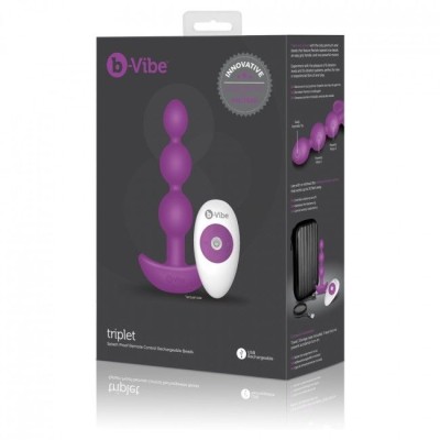 B-VIBE -TRIPLET ANAL CONTROL REMOTO BEADS ROSA - D-217116 - Dona Pimenta