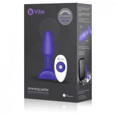 B-VIBE RIMMING CONTROL REMOTO ANAL PLUG  PETITE  LILA - D-217120 - Dona Pimenta