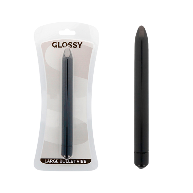 GLOSSY SLIM VIBRADOR NEGRO - D-218354 - Dona Pimenta