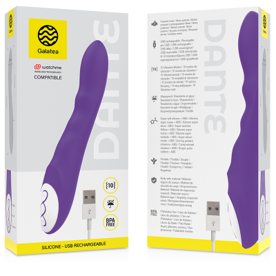 VIBRADOR GALATEA DANTE LILAC COMPATÍVEL COM TECNOLOGIA SEM FIO WATCHME - D-218515 - Dona Pimenta