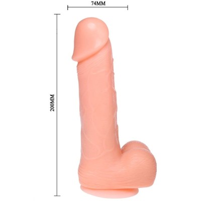 DONG DILDO REALISTICO VIBRACION Y ROTACION 20 CM - D-218799 - Dona Pimenta