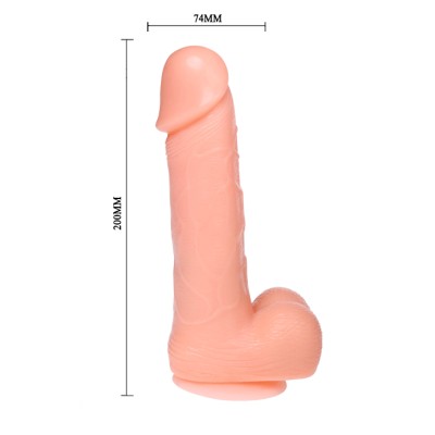 DONG DILDO REALISTICO VIBRACION Y ROTACION 20 CM - D-218799 - Dona Pimenta