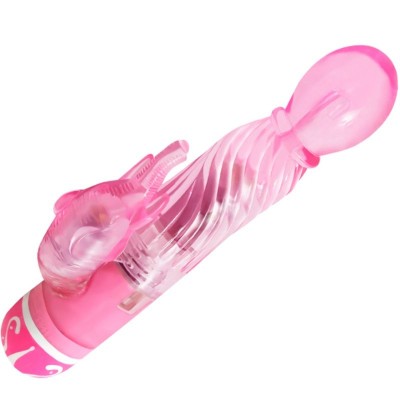 BAILE VIBRADOR MULTIVELOCIDAD CON ESTIMULADOR ROSA - D-219240 - Dona Pimenta