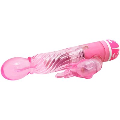 BAILE VIBRADOR MULTIVELOCIDAD CON ESTIMULADOR ROSA - D-219240 - Dona Pimenta