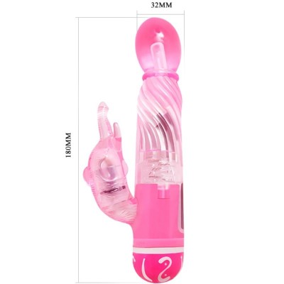 BAILE VIBRADOR MULTIVELOCIDAD CON ESTIMULADOR ROSA - D-219240 - Dona Pimenta