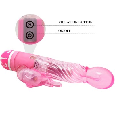 BAILE VIBRADOR MULTIVELOCIDAD CON ESTIMULADOR ROSA - D-219240 - Dona Pimenta