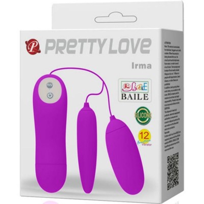 PRETTY LOVE IRMA HUEVO VIBRADOR DOBLE - D-219486 - Dona Pimenta