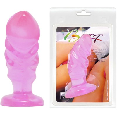 BAILE PLUG ANAL UNISEX CON VENTOSA ROSA - D-219976 - Dona Pimenta