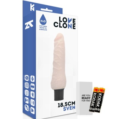 LOVECLONE SVEN AUTO-LUBRIFICAÇÃO VIBRADOR 18,5 CM - D-220110 - Dona Pimenta