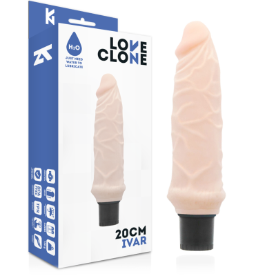 VIBRADOR DE AUTOLUBRIFICAÇÃO LOVECLONE IVAR 20CM - D-220111 - Dona Pimenta