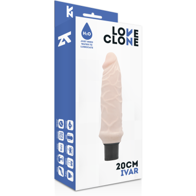 VIBRADOR DE AUTOLUBRIFICAÇÃO LOVECLONE IVAR 20CM - D-220111 - Dona Pimenta