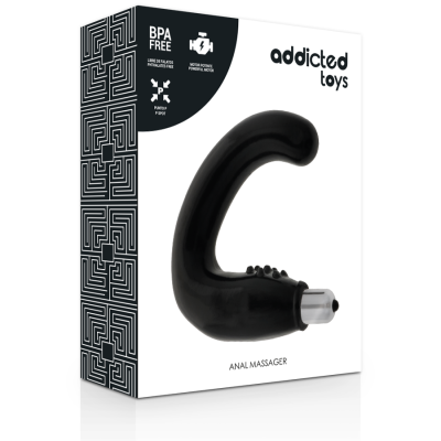 ADDICTED TOYS - MASSAGEIRO ANAL PRETO - D-220156 - Dona Pimenta