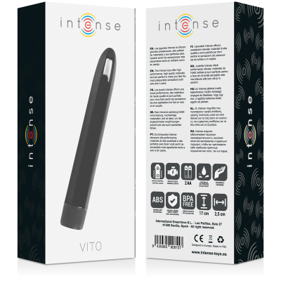 INTENSO VITO VIBRADOR PRETO - D-221091 - Dona Pimenta