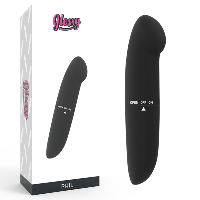 GLOSSY PHIL VIBRADOR NEGRO - D-221111 - Dona Pimenta