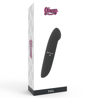 GLOSSY PHIL VIBRADOR NEGRO - D-221111 - Dona Pimenta