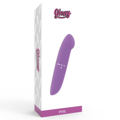 GLOSSY PHIL VIBRATOR LILA - D-221112 - Dona Pimenta