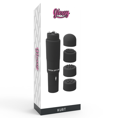 GLOSSY POCKET  KURT MASAJEADOR NEGRO - D-221115 - Dona Pimenta