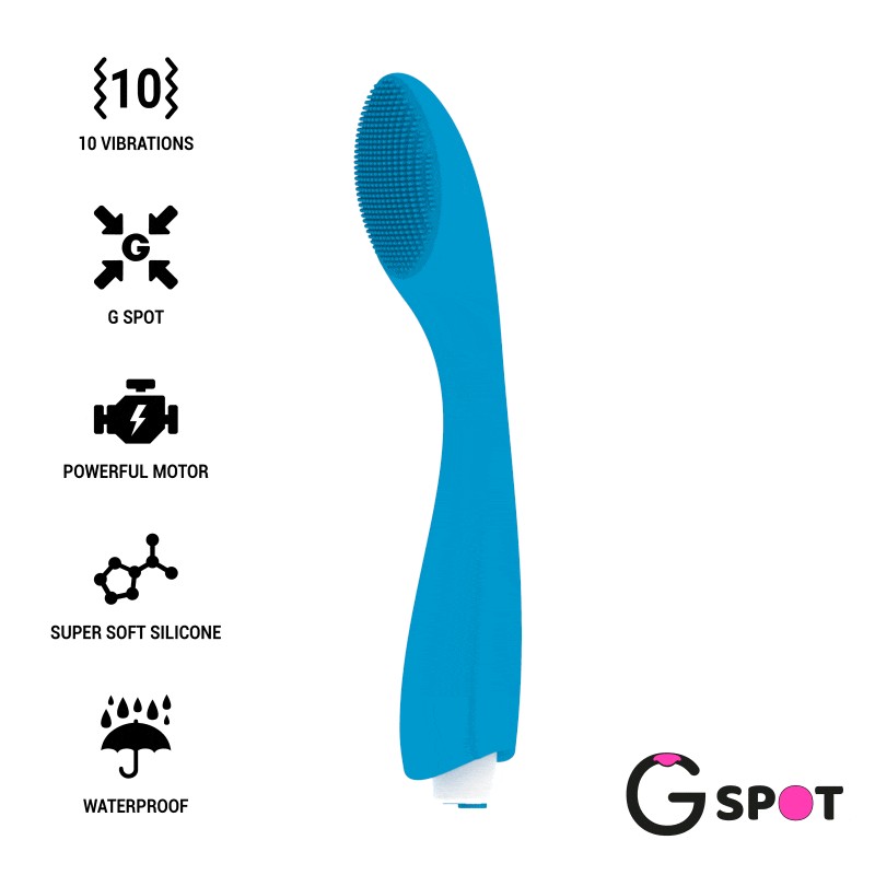 G-SPOT- VIBRADOR GYLBERT AZUL TURQUESA - D-221268 - Dona Pimenta