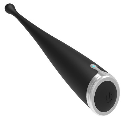 BRILLY GLAM - VIBRADOR CLITÓRICO ORGASMICO  SPOT VIBE PRETO SILICONE - D-221312 - Dona Pimenta