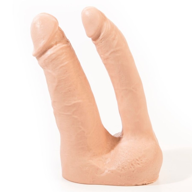 SALA ROSA ARTHUS REALISTIC DOUBLE DILDO CARNE 17CM / 15.5CM - D-222927 - Dona Pimenta