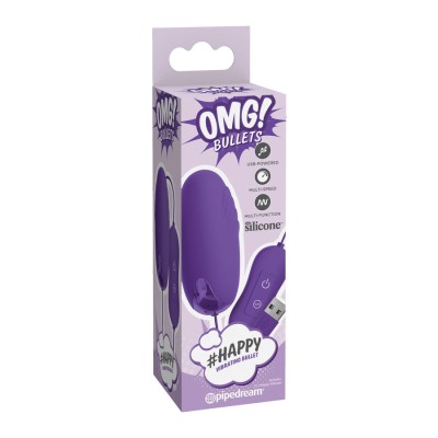 OMG HAPPY POWERFUL LILAC VIBRATOR BULLET - D-223152 - Dona Pimenta