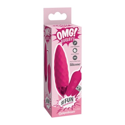 OMG FUN VIBRATING BULLET PINK LUXE - D-223153 - Dona Pimenta