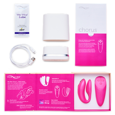 VIBRADOR WE VIBE CHORUS CASAIS COM SQUEEZE CONTROL - ROSA - D-223285 - Dona Pimenta