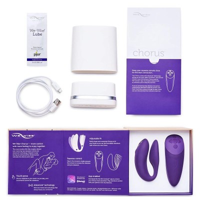 VIBRADOR WE VIBE CHORUS CASAIS COM SQUEEZE CONTROL - ROXO - D-223286 - Dona Pimenta