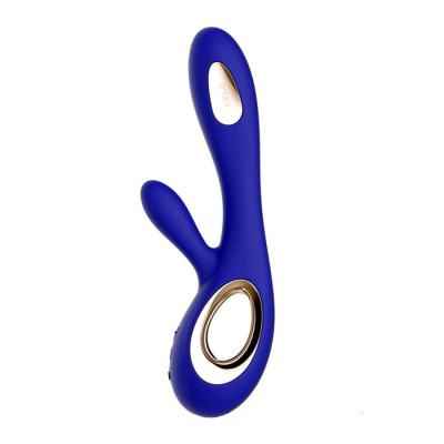 LELO SORAYA WAVE VIBRADOR DE COELHO PROFUNDO AZUL MEIA-NOITE - D-223490 - Dona Pimenta