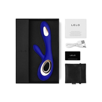 LELO SORAYA WAVE VIBRADOR DE COELHO PROFUNDO AZUL MEIA-NOITE - D-223490 - Dona Pimenta