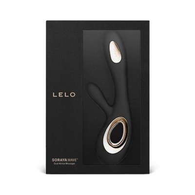 LELO SORAYA WAVE VIBRADOR DE COELHO PROFUNDO PRETO - D-223492 - Dona Pimenta