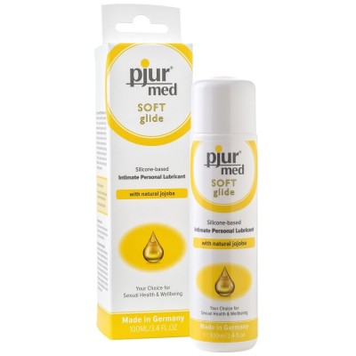 LUBRIFICANTE DE SILICONE PJUR MED SOFT GLIDE 100 ML - D-230657 - Dona Pimenta