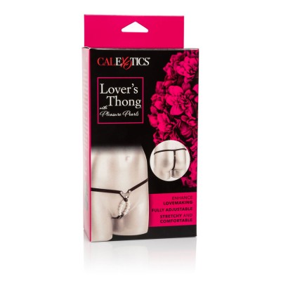 CALEX LOVERS THONG W. PLEASURE PEARLS - D-224009 - Dona Pimenta