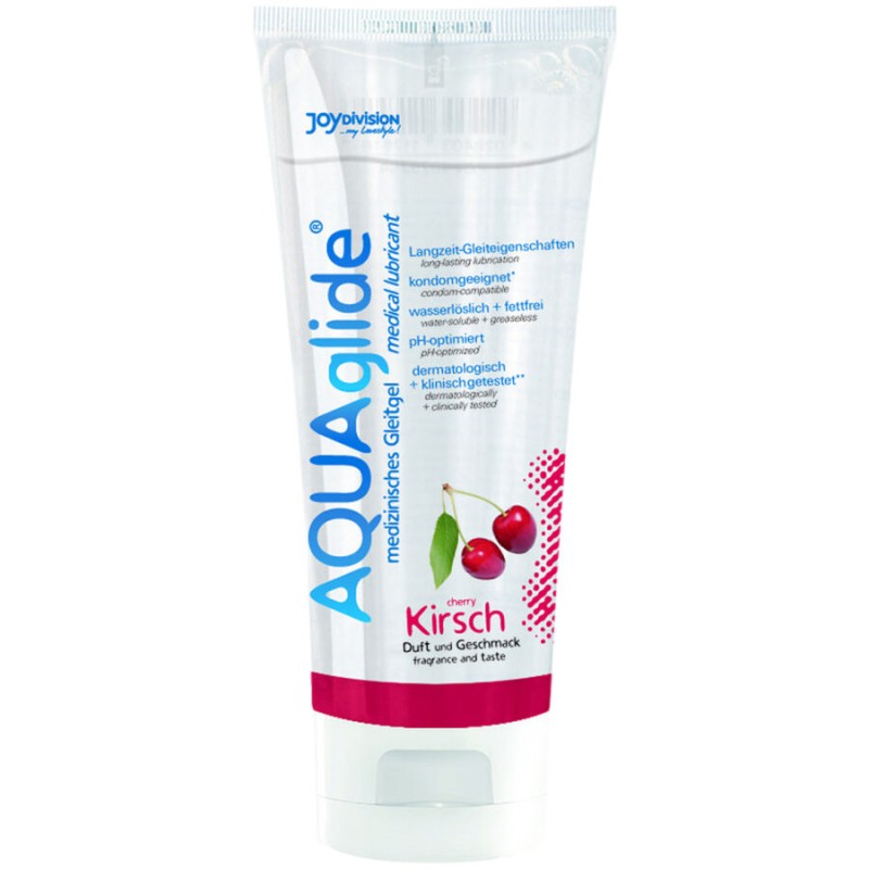 LUBRIFICANTE AQUAGLIDE CHERRY 100 ML - D11791 - Dona Pimenta