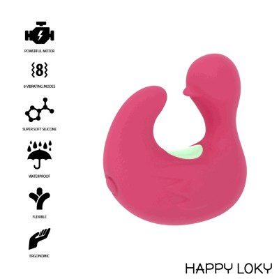 HAPPY LOKY - DUCKYMANIA RECARREGÁVEL DE DEDO ESTIMULADOR DE SILICONE - D-224112 - Dona Pimenta