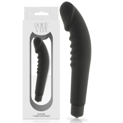 DOLCE VITA - REALISTIC PLEASURE BLACK SILICONE - D-225103 - Dona Pimenta