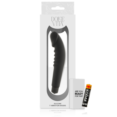 DOLCE VITA - REALISTIC PLEASURE BLACK SILICONE - D-225103 - Dona Pimenta