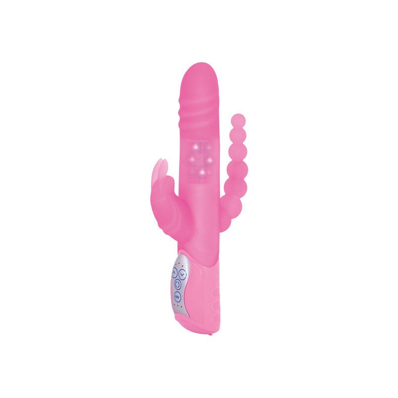 SEVENCREATIONS E RABBIT TRIPLE PLAY - PINK TRIPLE STIMULATION VIBRATOR - D-225252 - Dona Pimenta