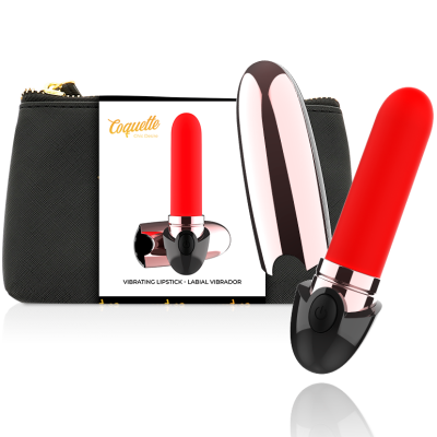 COQUETTE CHIC DESIRE - BATOM RECARREGÁVEL VIBRADOR PRETO/ OURO - D-225780 - Dona Pimenta