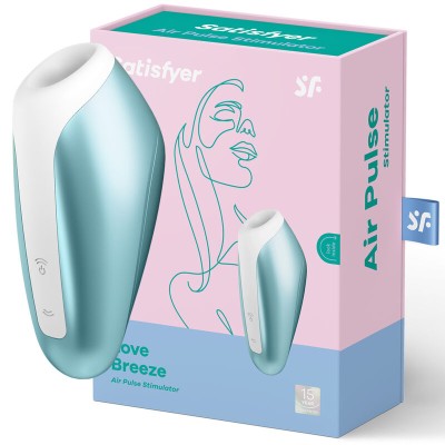 SATISFYER LOVE BREEZE SUCCIONADOR ICE BLUE - D-226760 - Dona Pimenta