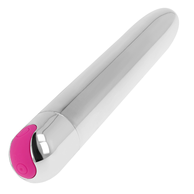 OHMAMA VIBRADOR SILVER RECARGABLE 10 MODOS 18.5 CM - D-227029 - Dona Pimenta