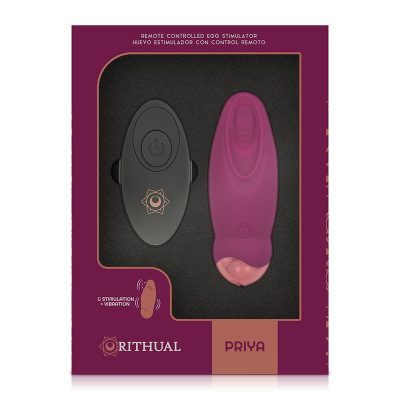 RITHUAL-  PRIYA OVO CONTROLE REMOTO G-SPOT + VIBRAÇÃO - D-227083 - Dona Pimenta