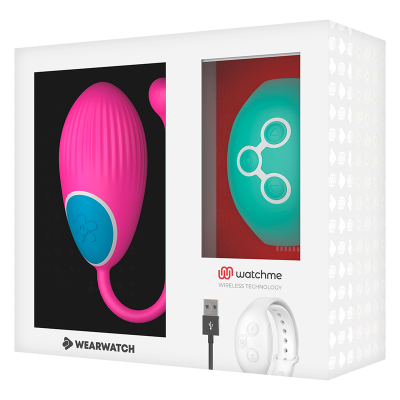 WEARWATCH&trade; - TECNOLOGIA WATCHME CONTROLE REMOTO OVO FÚCSIA / ÁGUA DO MAR - D-227557 - Dona Pimenta