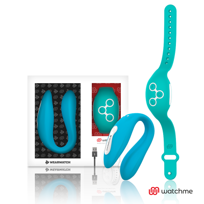 WEARWATCH&trade; - VIBRADOR WATCHME DE TECNOLOGIA DUPLA INDIGO/ÁGUA DO MAR - D-227564 - Dona Pimenta