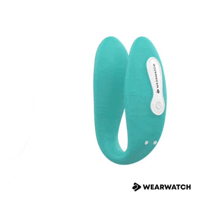 WEARWATCH&trade; - VIBRADOR DE TECNOLOGIA DUPLA WATCHME AQUAMARINE / JET - D-227567 - Dona Pimenta