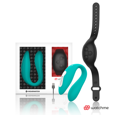 WEARWATCH&trade; - VIBRADOR DE TECNOLOGIA DUPLA WATCHME AQUAMARINE / JET - D-227567 - Dona Pimenta