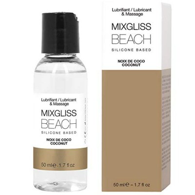 MIXGLISS BEACH SILICONE LUBRIFICANTE DE COCO 50 ML - D-216606 - Dona Pimenta