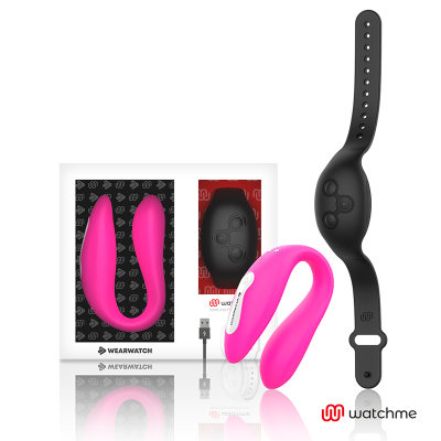 WEARWATCH&trade; - VIBRADOR WATCHME DUAL TECHNOLOGY FÚCSIA/AZABACHE - D-227592 - Dona Pimenta